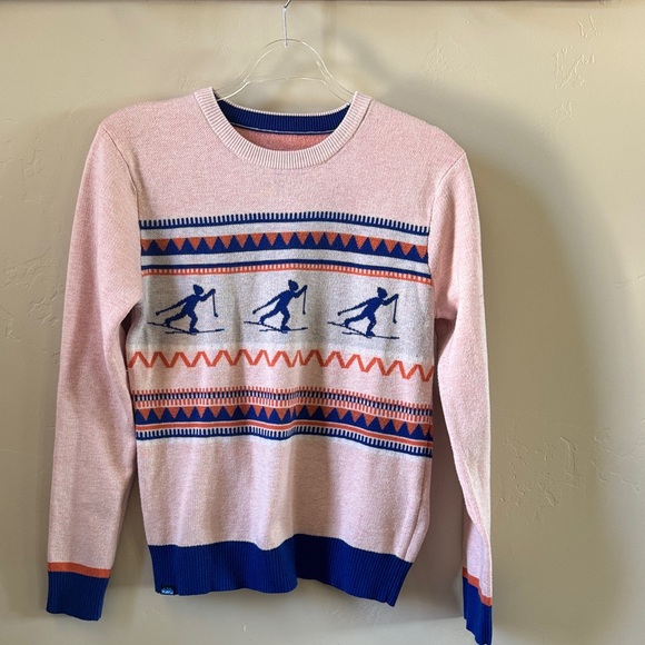 Kavu Pink and Blue Crewneck Sweater - Picture 1 of 4